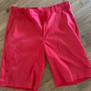 Nike Men's Bright Red Flat Front Shorts